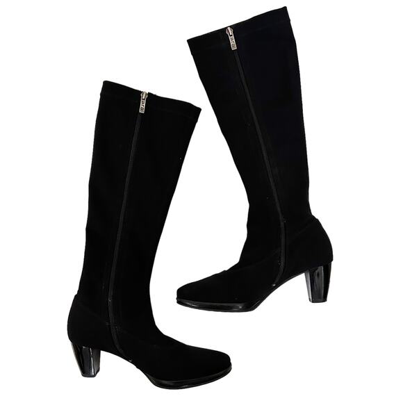 Ara Goretex Luftpolster Black Tall Boots Sz 5.5 - Picture 1 of 8